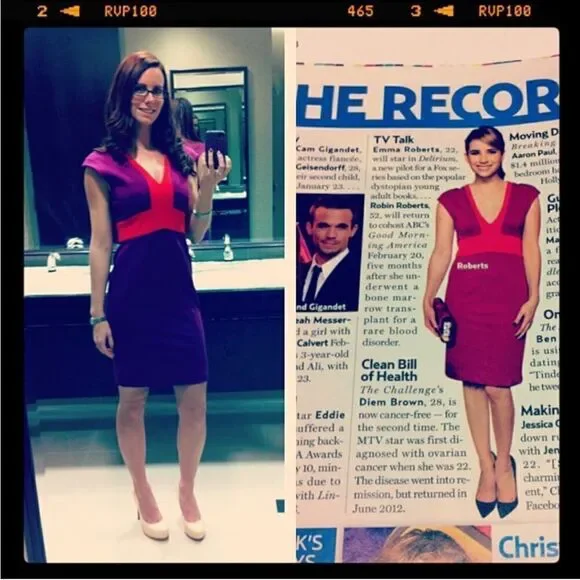 Narciso Rodriguez Design Nation Purple Red Knit Fitted Shift Dress Size XS - Picture 3 of 7